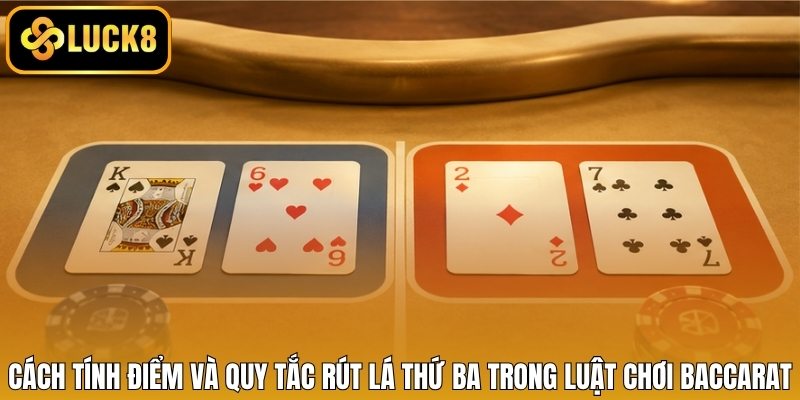 Cách tính điểm và quy tắc rút lá thứ ba trong luật chơi baccarat