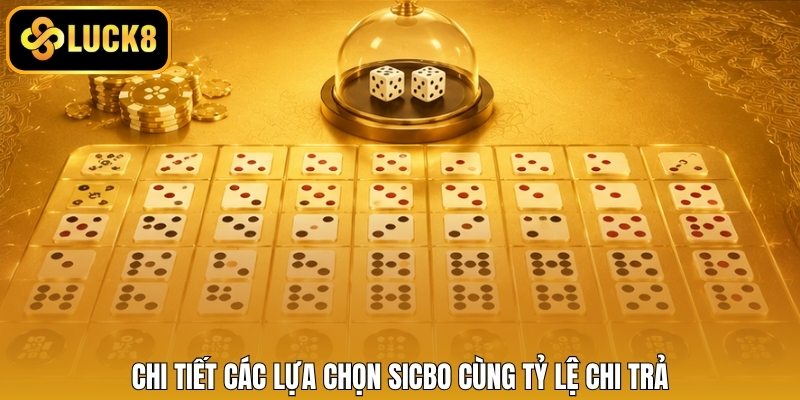 Chi tiết các lựa chọn Sicbo cùng tỷ lệ chi trả